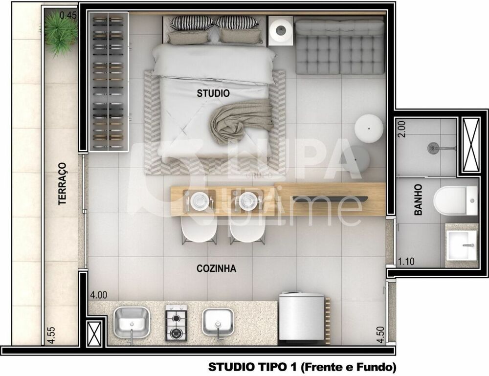 Apartamento, 1 quarto, 26 m² - Foto 4