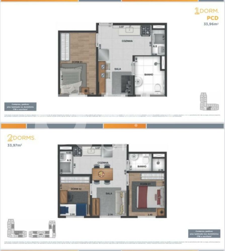 Apartamento à venda com 1 quarto, 34m² - Foto 14
