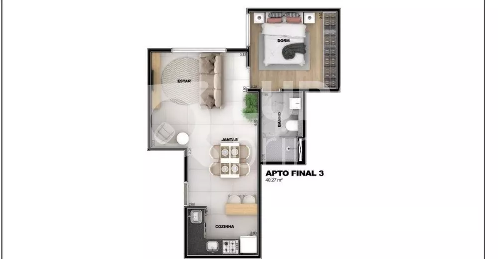 Apartamento à venda com 1 quarto, 40m² - Foto 4