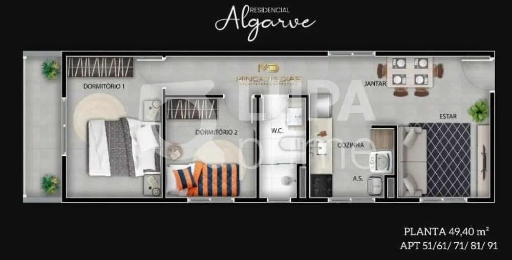 Apartamento, 2 quartos, 51 m² - Foto 2