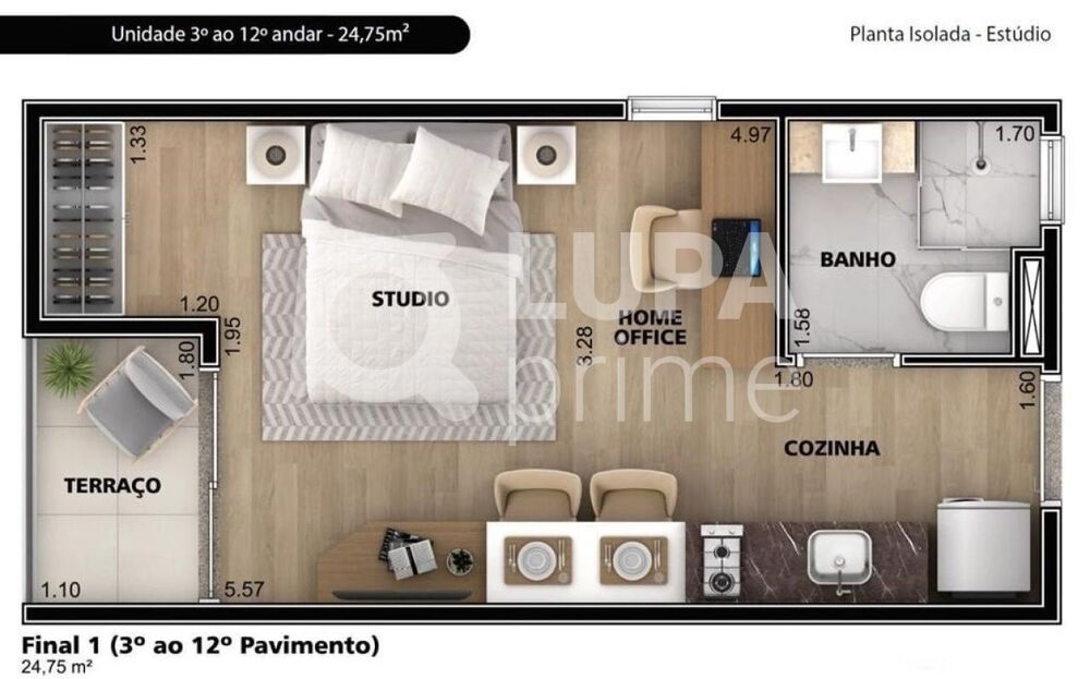 Apartamento, 1 quarto, 25 m² - Foto 1