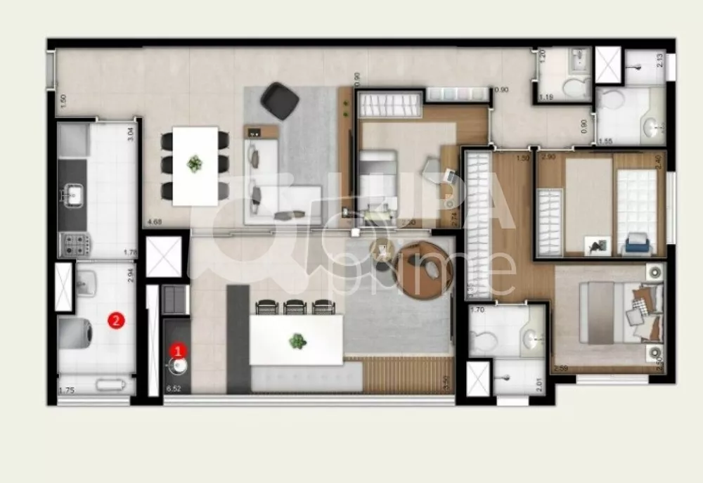 Apartamento à venda com 3 quartos, 111m² - Foto 2