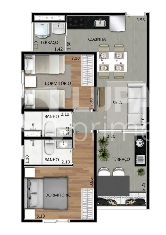 Apartamento, 2 quartos, 50 m² - Foto 5