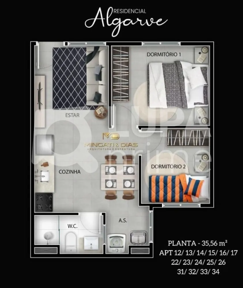Apartamento, 2 quartos, 46 m² - Foto 1