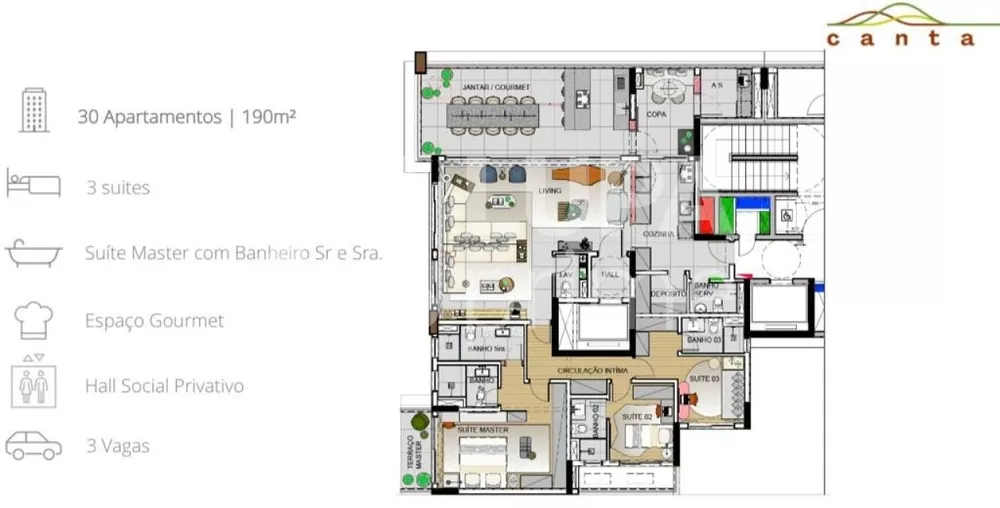 Apartamento à venda com 3 quartos, 148m² - Foto 11