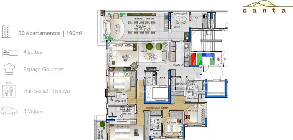 Apartamento à venda com 3 quartos, 148m² - Foto 10