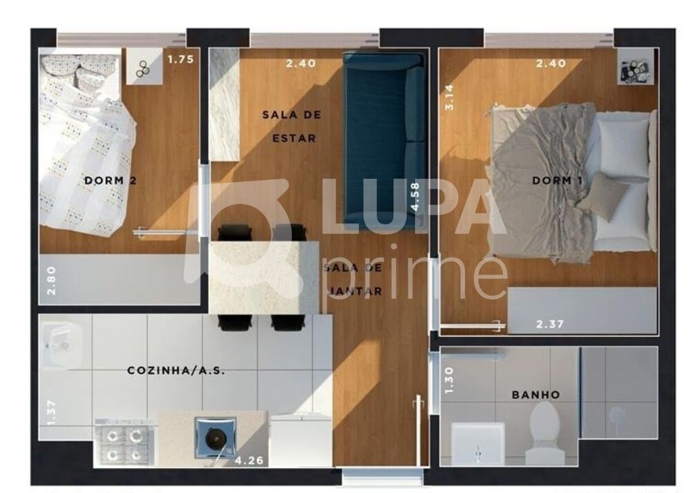Apartamento à venda com 2 quartos, 34m² - Foto 4
