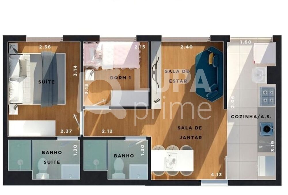 Apartamento, 2 quartos, 34 m² - Foto 3