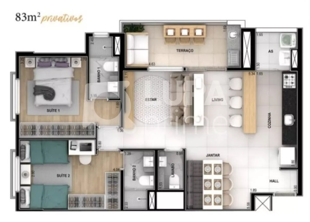 Apartamento à venda com 3 quartos, 83m² - Foto 19