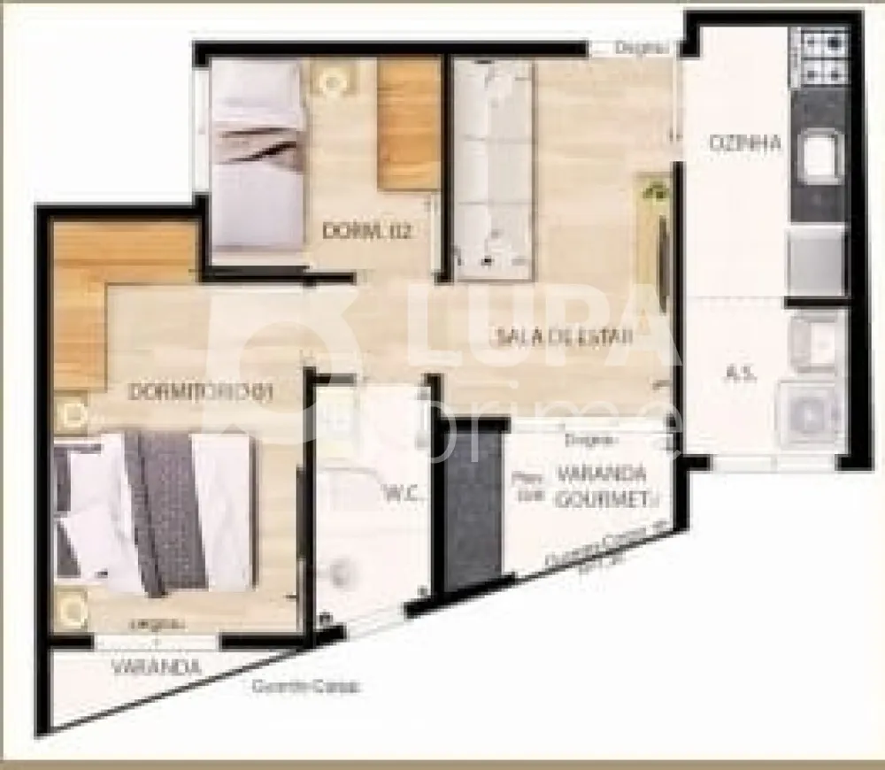 Apartamento, 2 quartos, 40 m² - Foto 4