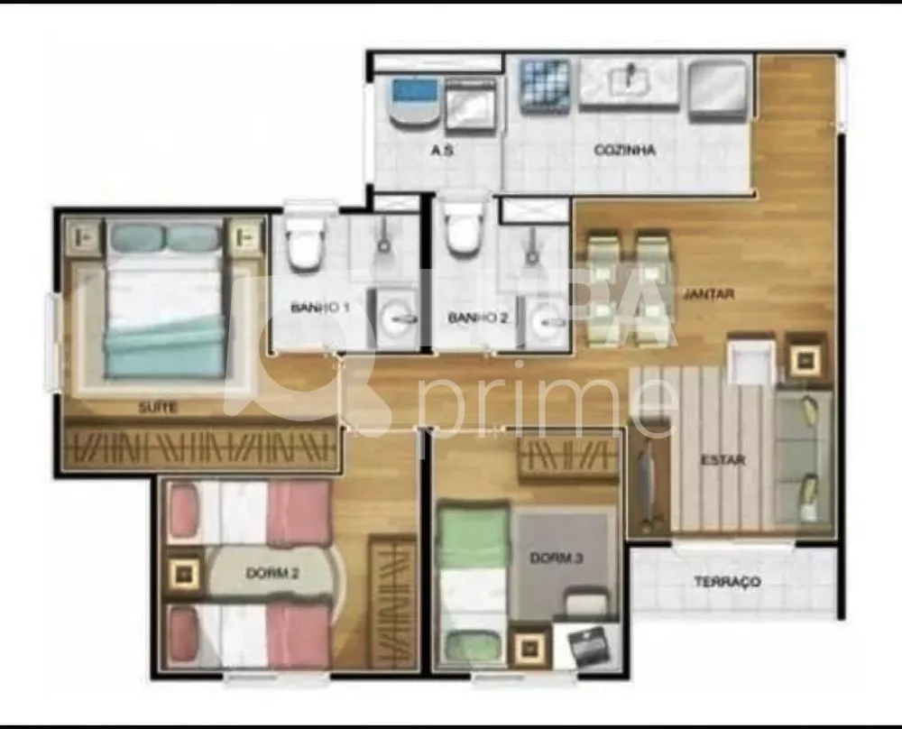 Apartamento à venda com 3 quartos, 62m² - Foto 4