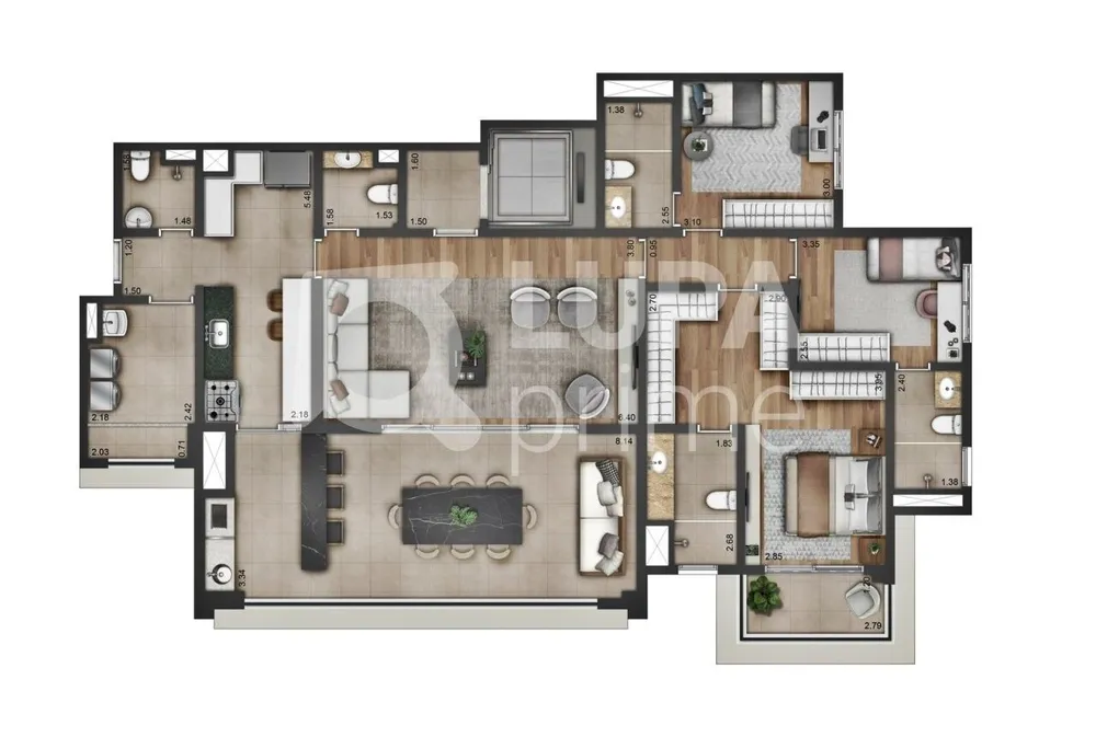 Apartamento, 3 quartos, 155 m² - Foto 2