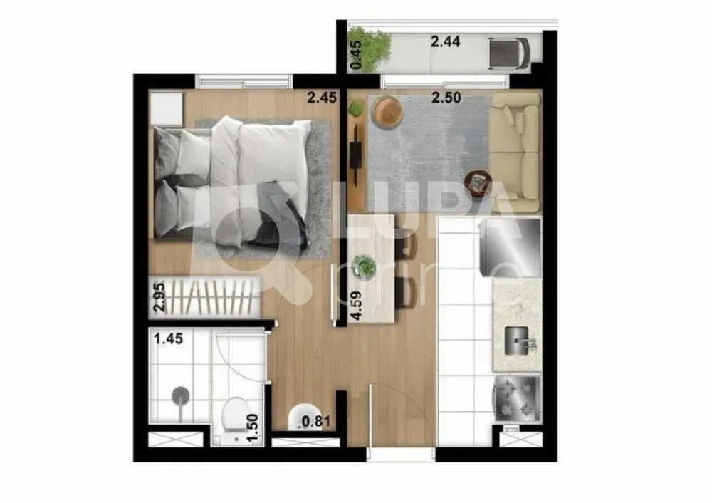 Apartamento, 1 quarto, 28 m² - Foto 9